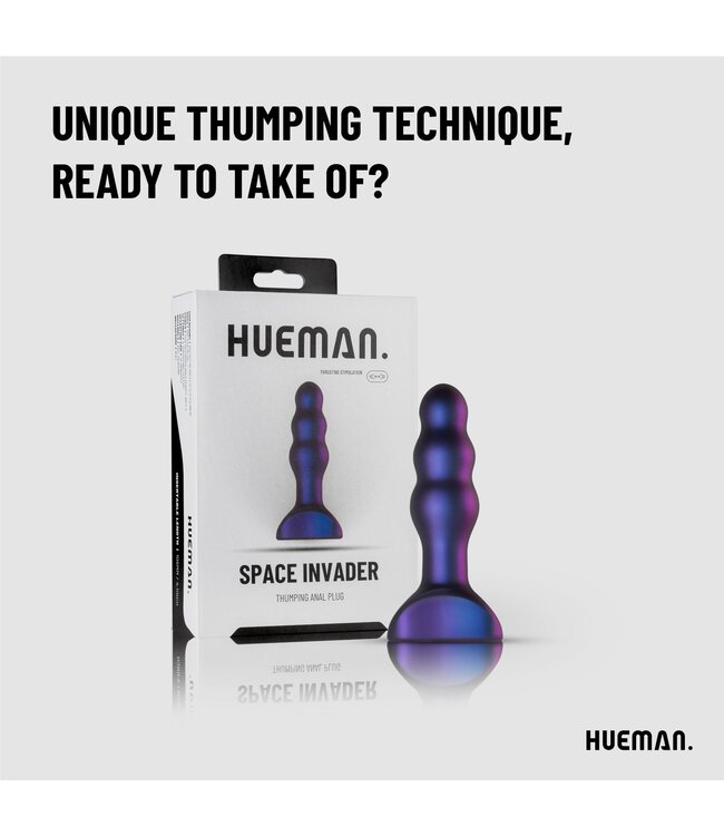 Hueman Hueman - Space Invader Vibrerende en Stotende Buttplug