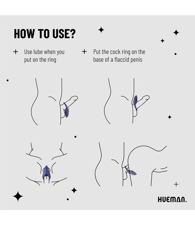 Hueman Hueman - Neptune Vibrerende Cockring + Afstandsbediening