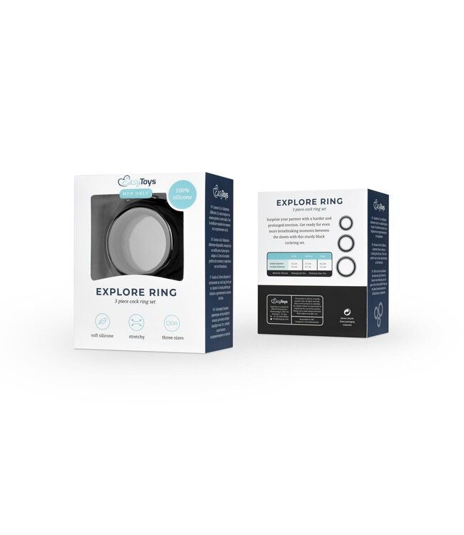 Easytoys Men Only Siliconen Set Cockringen In 3 Afmetingen