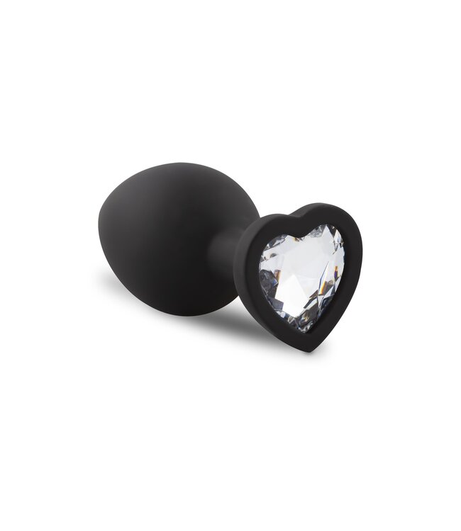 Easytoys Anal Collection Siliconen Buttplug Set Met Diamantjes - Hart