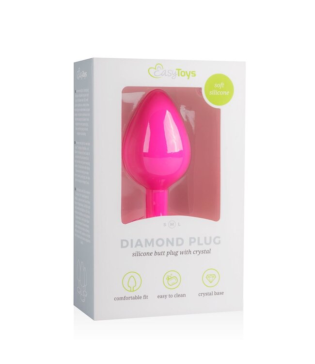 Easytoys Anal Collection Diamond Plug Medium - Roze
