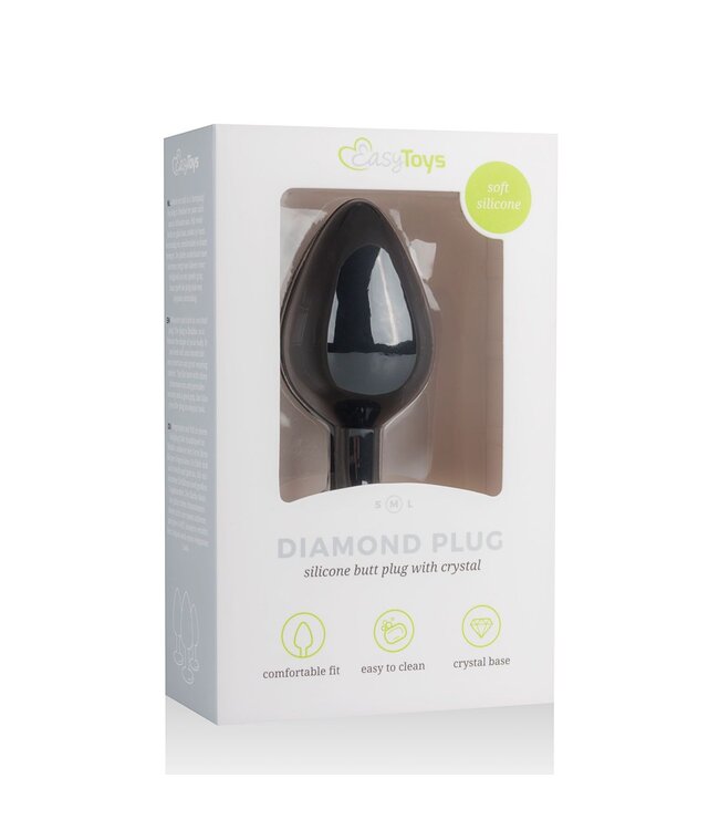 Easytoys Anal Collection Diamond Plug Medium - Zwart