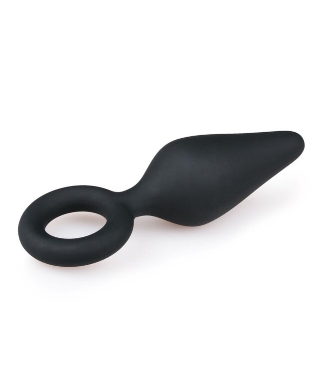 Easytoys Anal Collection Zwarte buttplug met trekring - medium