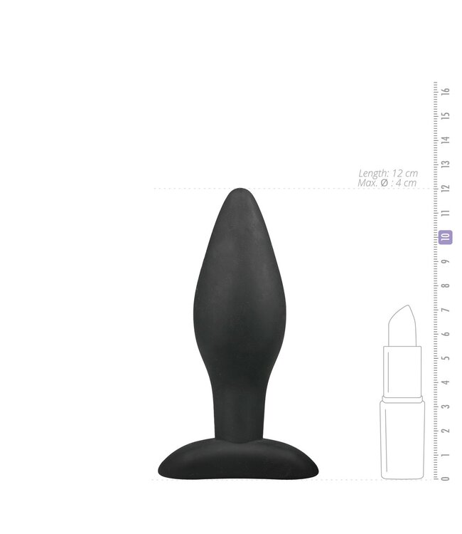 Easytoys Anal Collection Medium Zwarte Siliconen Buttplug