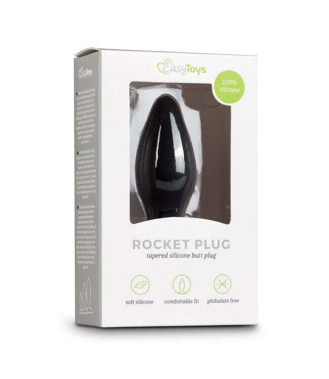 Easytoys Anal Collection Kleine zwarte siliconen buttplug