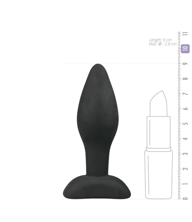 Easytoys Anal Collection Kleine zwarte siliconen buttplug