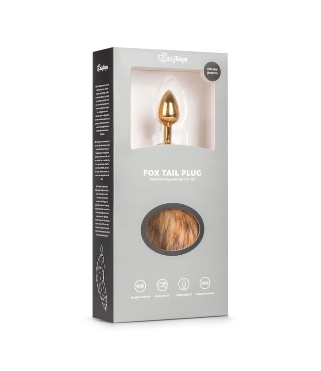 Easytoys Fetish Collection Easytoys Fetish - Buttplug Goud – Beige Vossenstaart