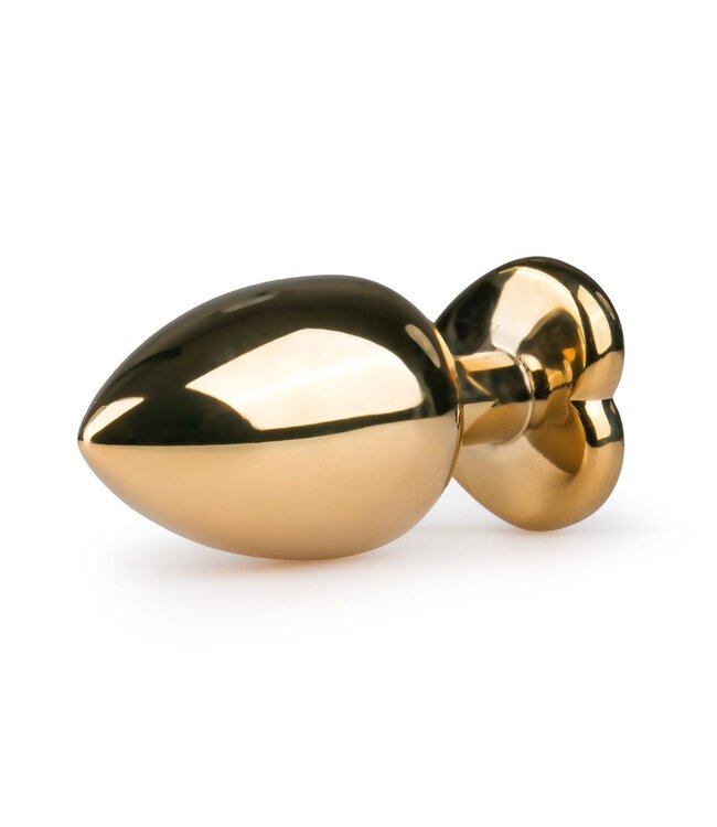 Easytoys Anal Collection Metalen buttplug met roze hartje - goudkleurig