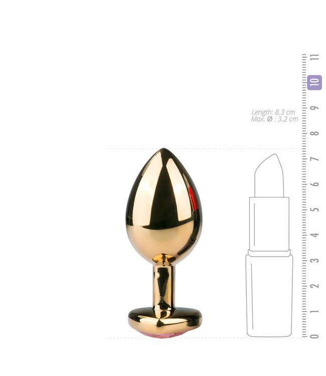 Easytoys Anal Collection Metalen buttplug met hartje - goudkleurig