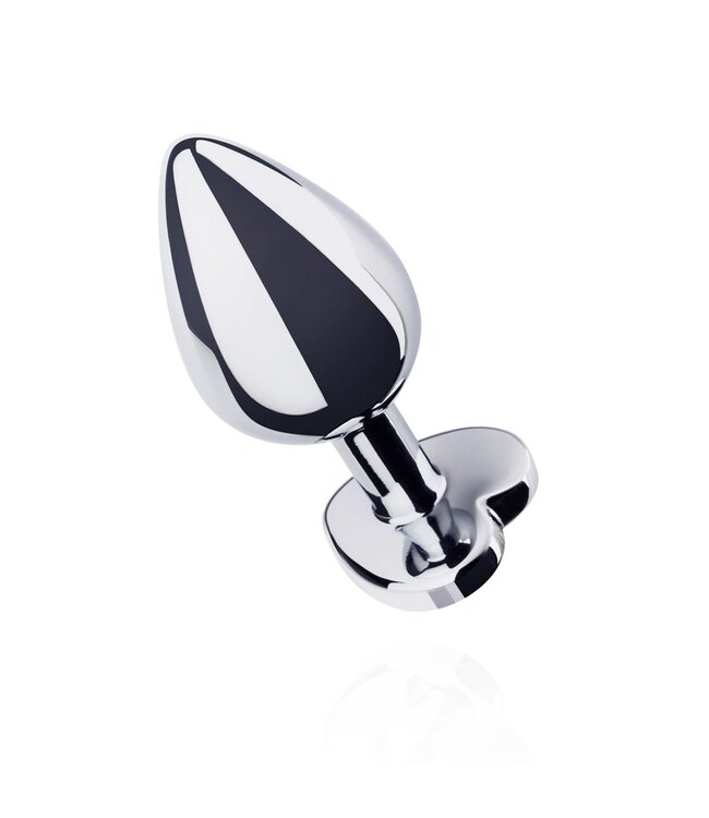 Easytoys Anal Collection Metalen buttplug met hartje - zilverkleurig