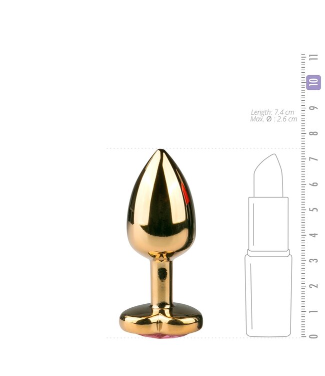 Easytoys Anal Collection Metalen buttplug met roze hartje