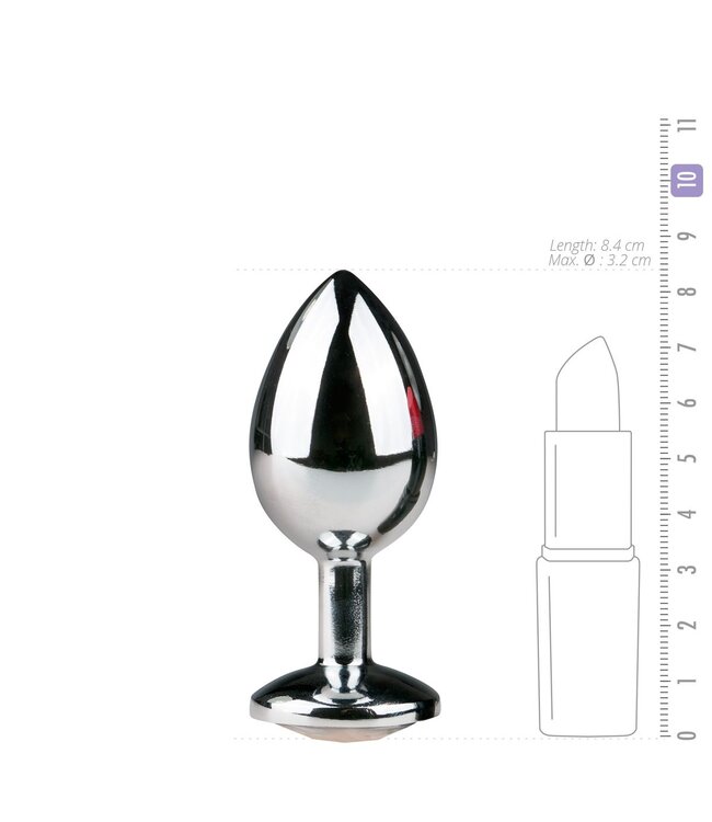 Easytoys Anal Collection Metalen Buttplug met Zilveren Diamant - M