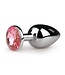 Easytoys Anal Collection Metalen buttplug Zilver/Roze - S