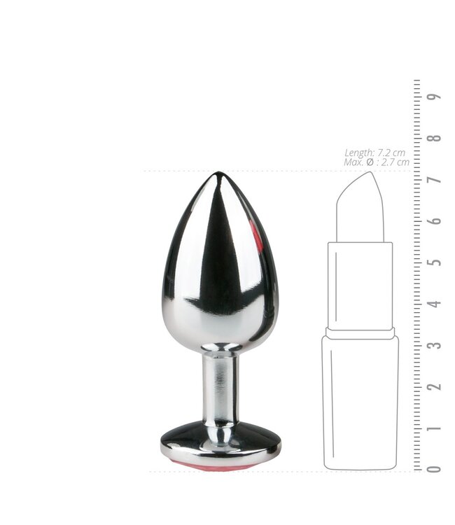 Easytoys Anal Collection Metalen buttplug Zilver/Roze - S