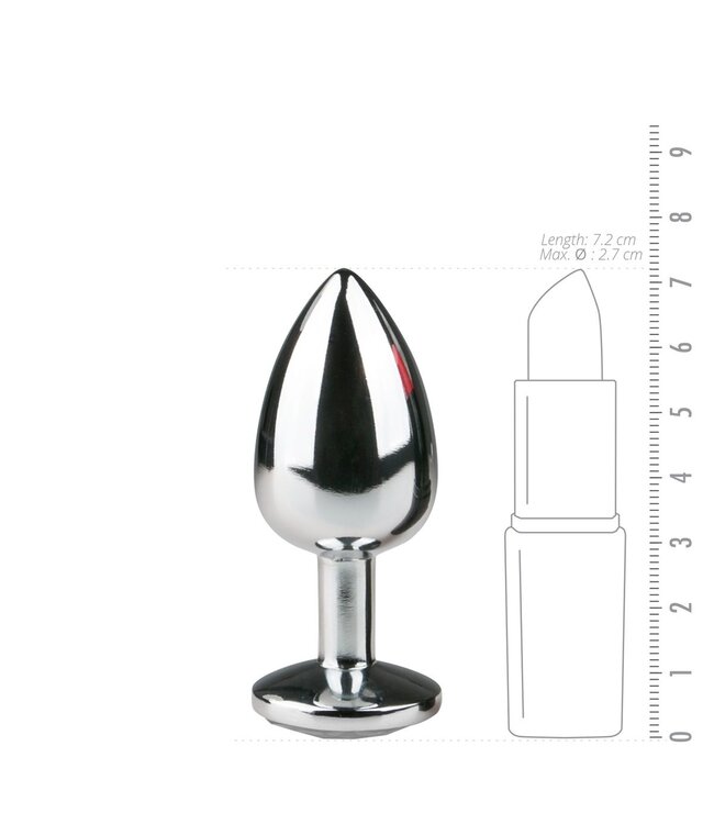 Easytoys Anal Collection Metalen Buttplug met Zilveren Diamant - S