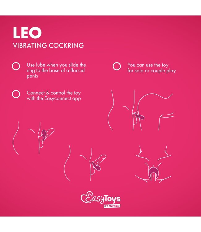 EasyConnect EasyConnect - Vibrerende Cockring Leo app gestuurd