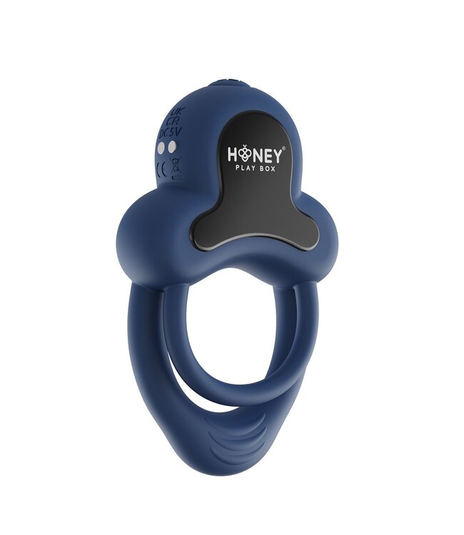 HoneyPlayBox HoneyPlayBox - Anello-App-Controlled Vibrating Double Cock Ring with Clitor