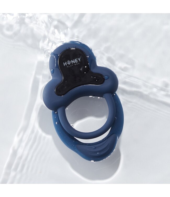 HoneyPlayBox HoneyPlayBox - Anello-App-Controlled Vibrating Double Cock Ring with Clitor