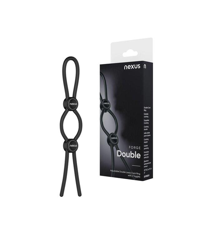 Nexus Nexus Forge - Dubbele Verstelbare Penisring - Zwart
