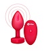 b-Vibe B-Vibe - Vibrerende Hartvormige Butt Plug M/L Rood
