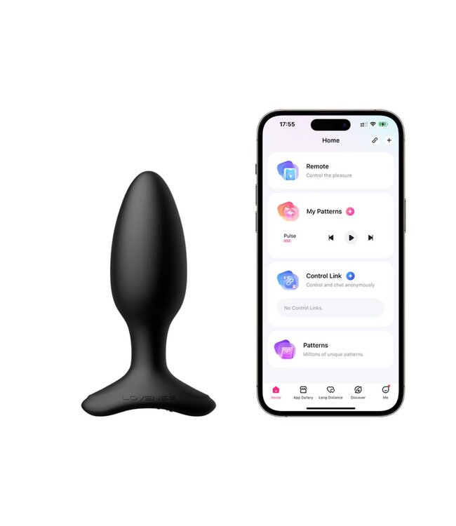 Lovense Lovense - Hush 2 Vibrerende Buttplug Met App - Zwart