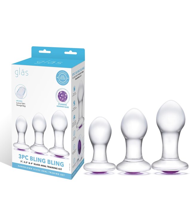 Glas Glas - Bling Bling Glass 3 pc Anal Training Kit