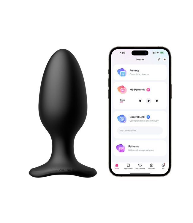 Lovense Lovense - Hush 2 Vibrerende Buttplug Met App - Zwart