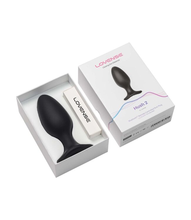 Lovense Lovense - Hush 2 Vibrerende Buttplug Met App - Zwart
