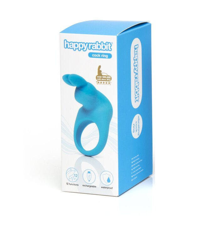 Happy Rabbit Happy Rabbit – Rabbit Cockring – Oplaadbaar Vibrerend – Blauw