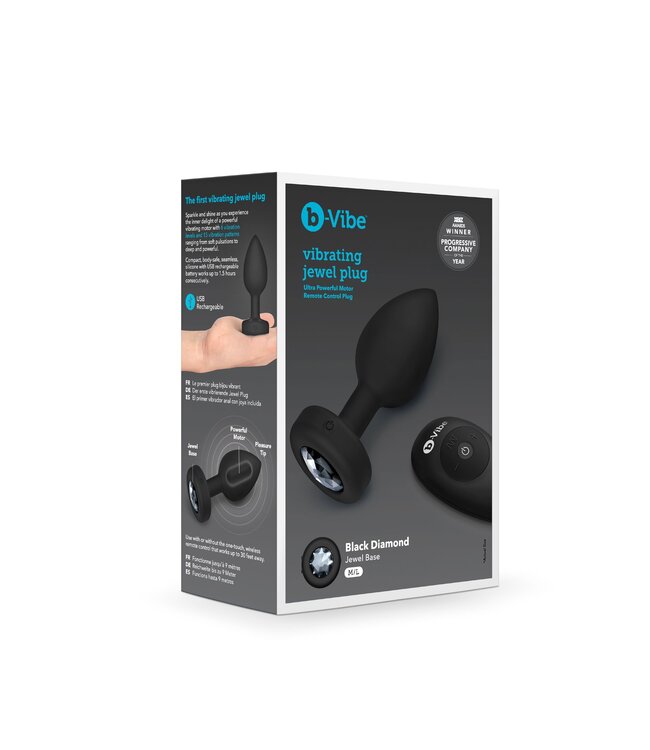 b-Vibe B-Vibe - Vibrerende Juwelen Plug M/L Zwart