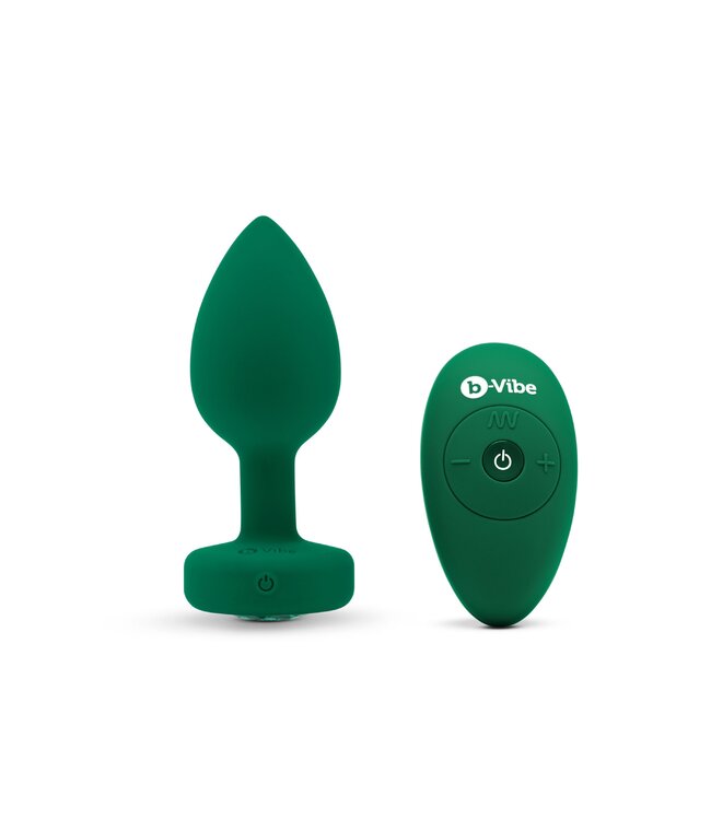 b-Vibe B-Vibe - Vibrerende Juwelen Plug M/L Groen