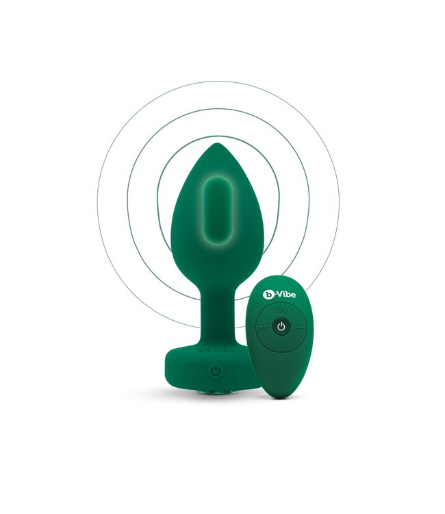 b-Vibe B-Vibe - Vibrerende Juwelen Plug M/L Groen