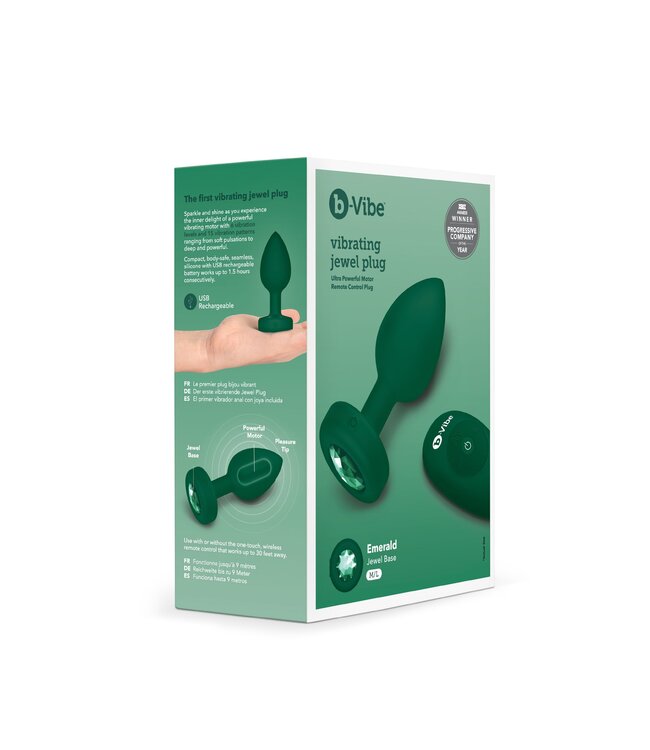 b-Vibe B-Vibe - Vibrerende Juwelen Plug M/L Groen