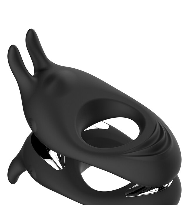 FeelzToys FeelzToys - Zeus Dual Vibe Penisring Zwart