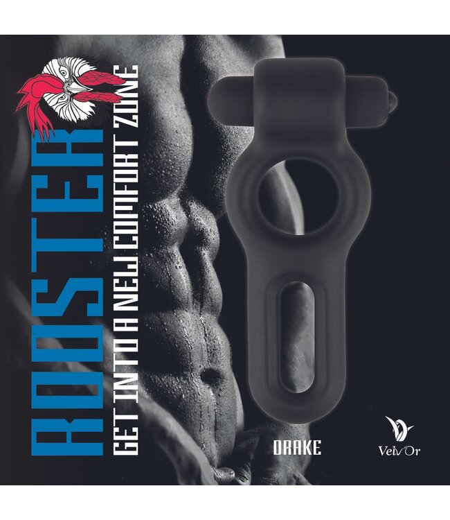 Velv'Or Velv'Or - Rooster Drake Double Ring Design Cock Ring with Vibrating Bullet
