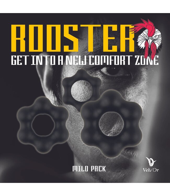 Velv'Or Velv'Or - Rooster Milo Pack Set of Robust Cock Rings