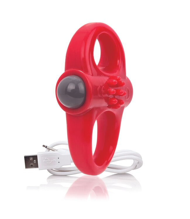 The Screaming O The Screaming O - Charged Yoga Vibe Ring Rood