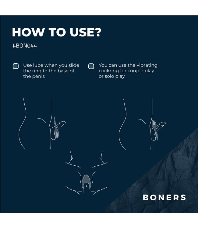 Boners Boners Verstelbare Cockring - Blauw