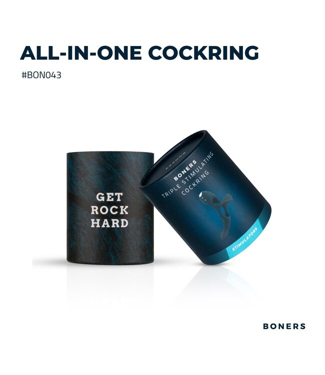 Boners Boners Triple Cockring - Blauw