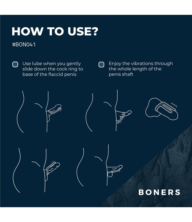 Boners Boners Cockring & Ball Stimulator - Blauw