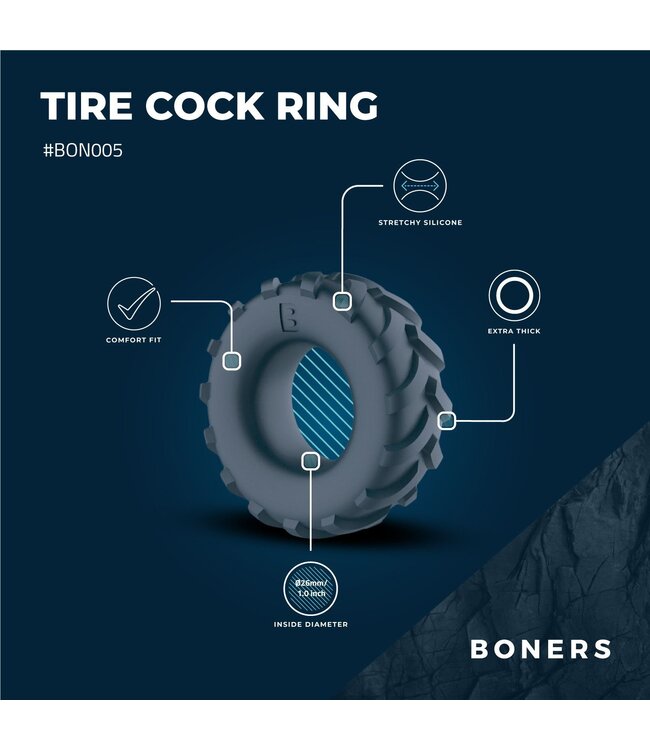 Boners Boners Band Cockring - Grijs