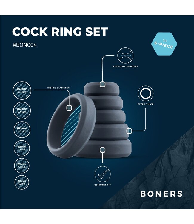 Boners Boners 6-Delige Cockring Set