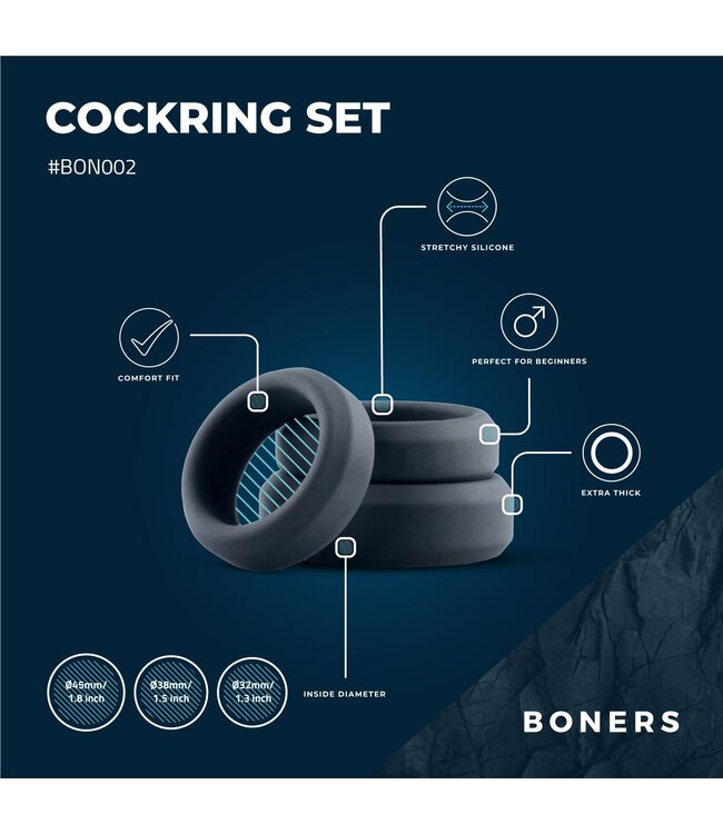 Boners Boners Cockring Set 3-delig