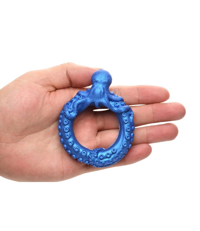 XR Brands XR Brands - Poseidon's Octo-Ring Siliconen Penisring - Blauw
