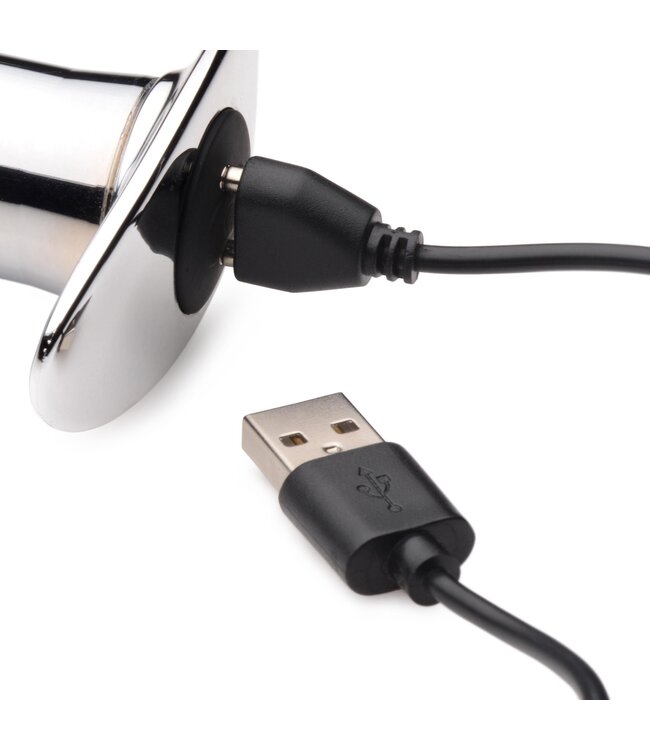 XR Brands Chrome Blast Oplaadbare Buttplug Met Afstandsbediening - Klein