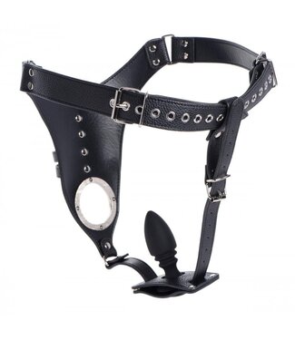 XR Brands Penis Kuisheidsgordel Met Siliconen Anaal Plug