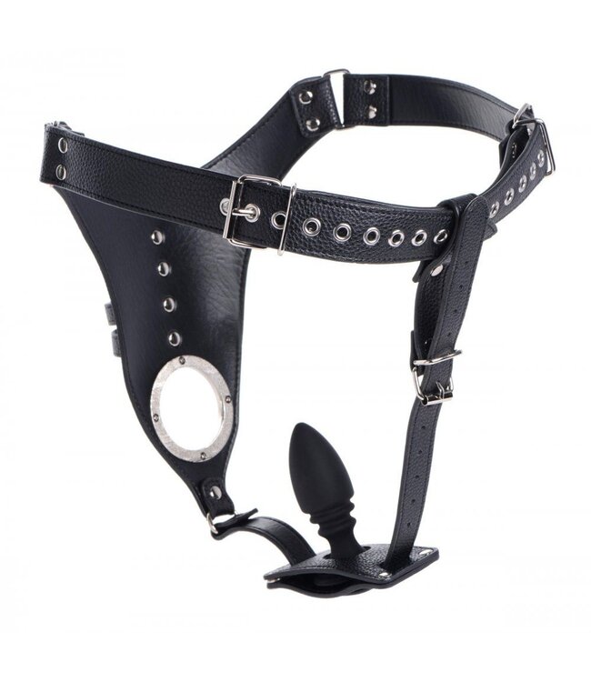 XR Brands Penis Kuisheidsgordel Met Siliconen Anaal Plug