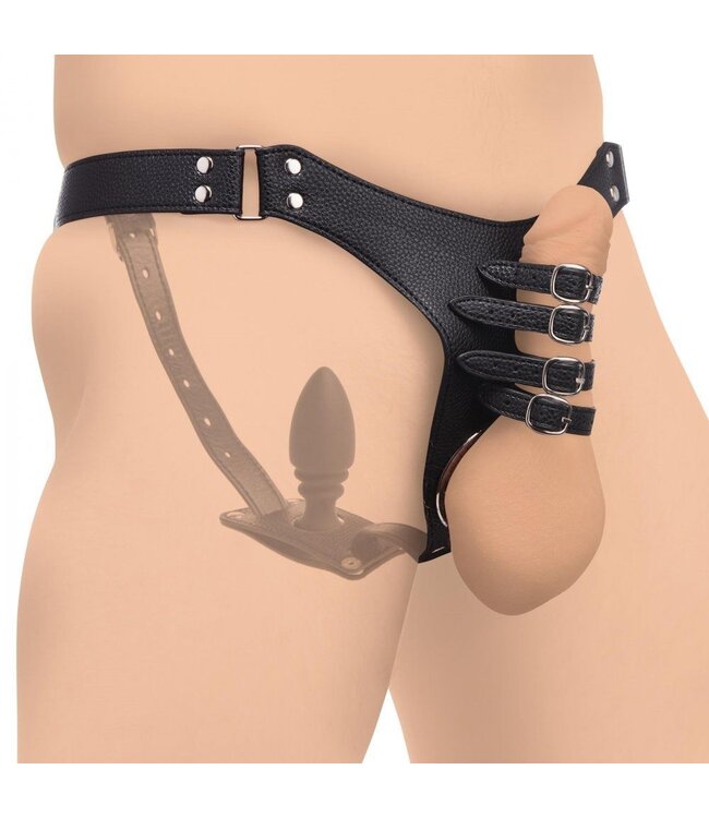 XR Brands Penis Kuisheidsgordel Met Siliconen Anaal Plug