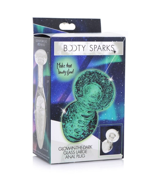 XR Brands Glow-in-the-Dark Anaalplug Van Glas - Large