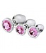 XR Brands Pink Gem Anaalplug Set Van Glas